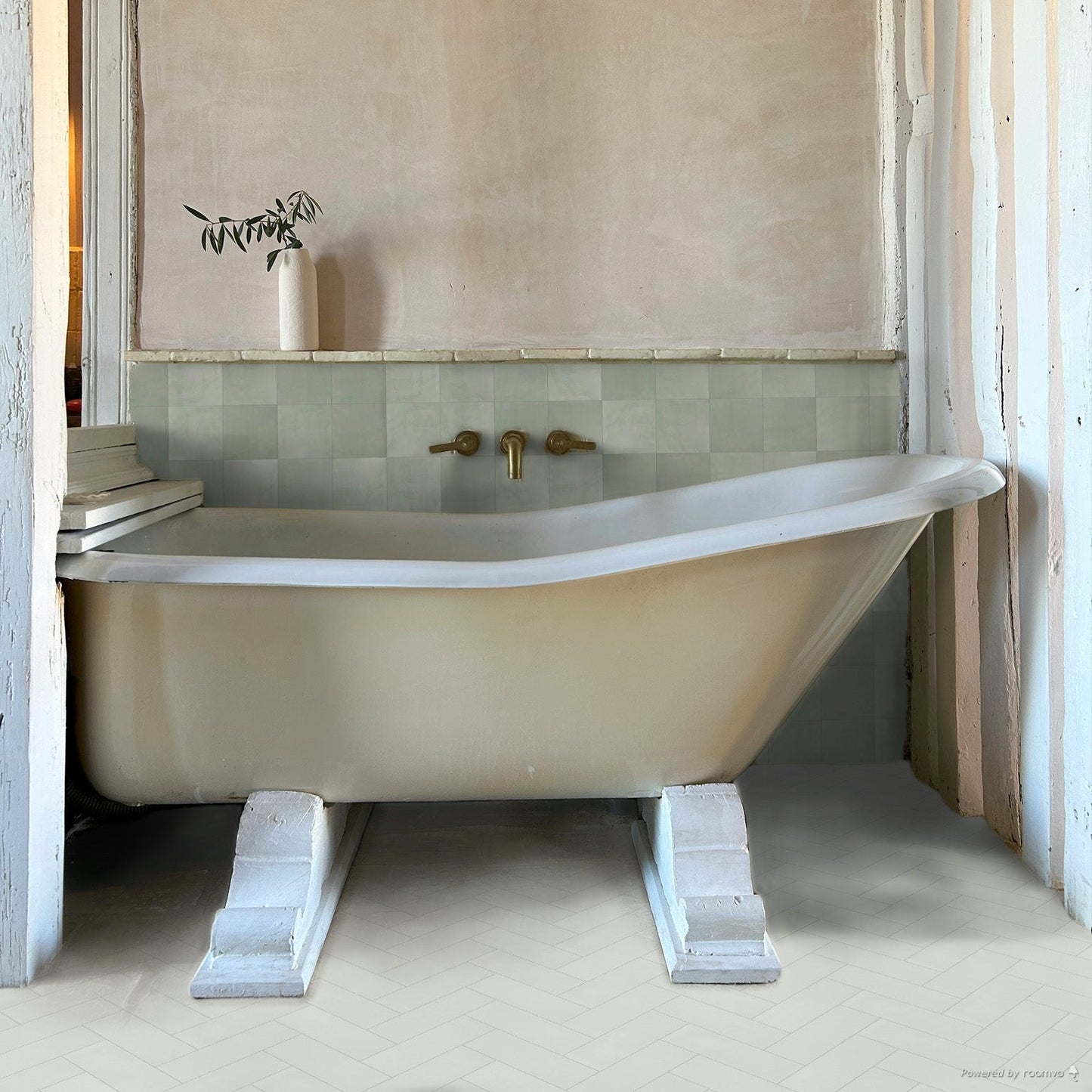 Fennel Glazed Square Tile