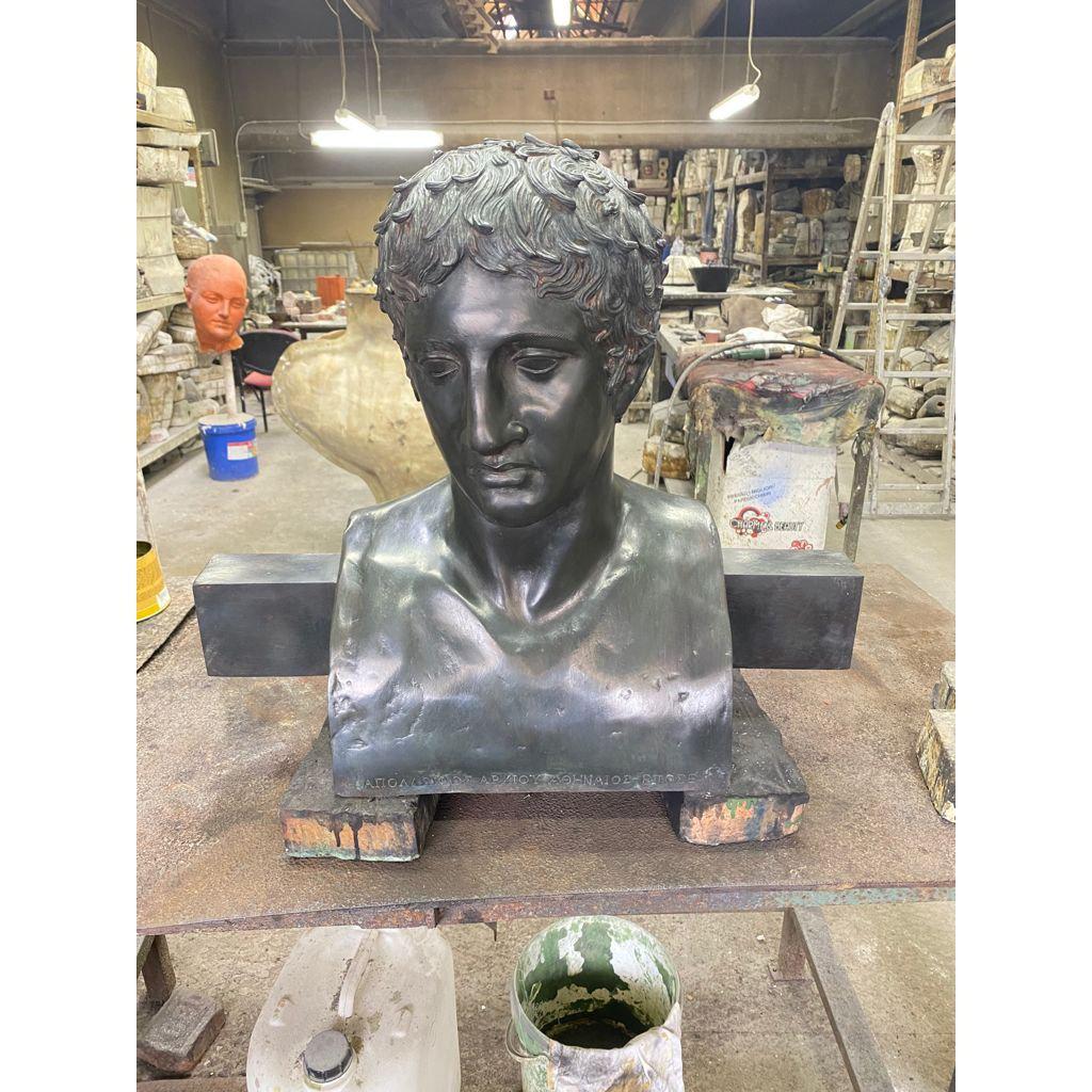 Erma di Doriforo - Busto in bronzo