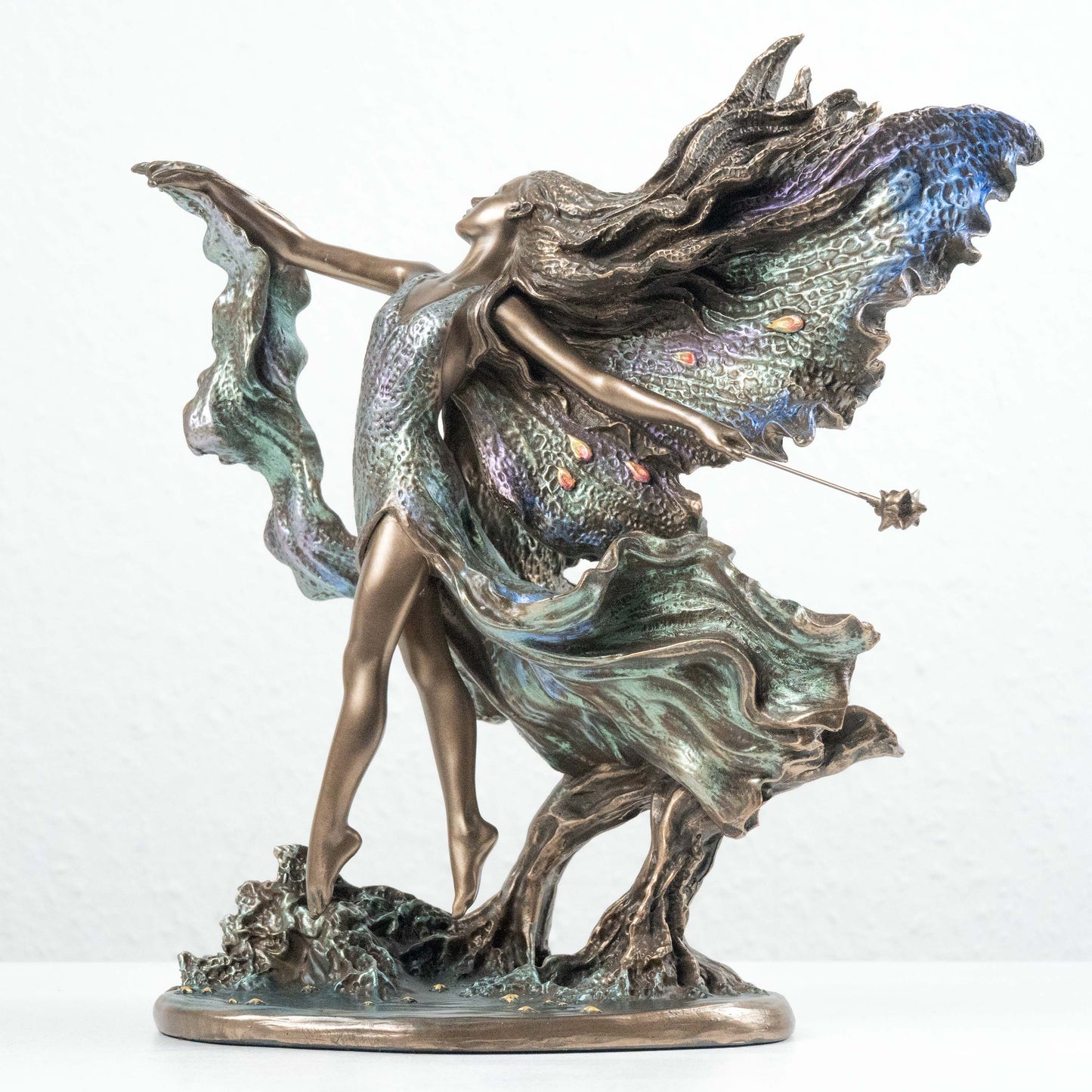 Fairy Statue Where Moonbeams Fall by Josephine Wall (Cold Cast Bronze Sculpture)