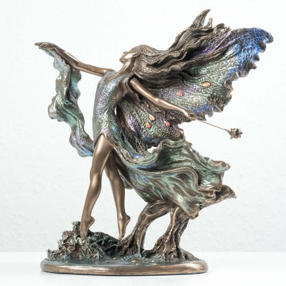 Fairy Statue Where Moonbeams Fall by Josephine Wall (Cold Cast Bronze Sculpture)