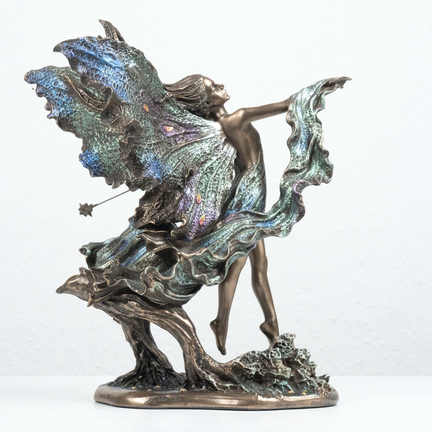 Fairy Statue Where Moonbeams Fall by Josephine Wall (Cold Cast Bronze Sculpture)