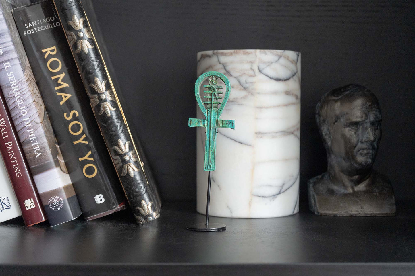 Egyptian Ankh Sculpture with Djed Pillar ¡°Symbol of Immortality