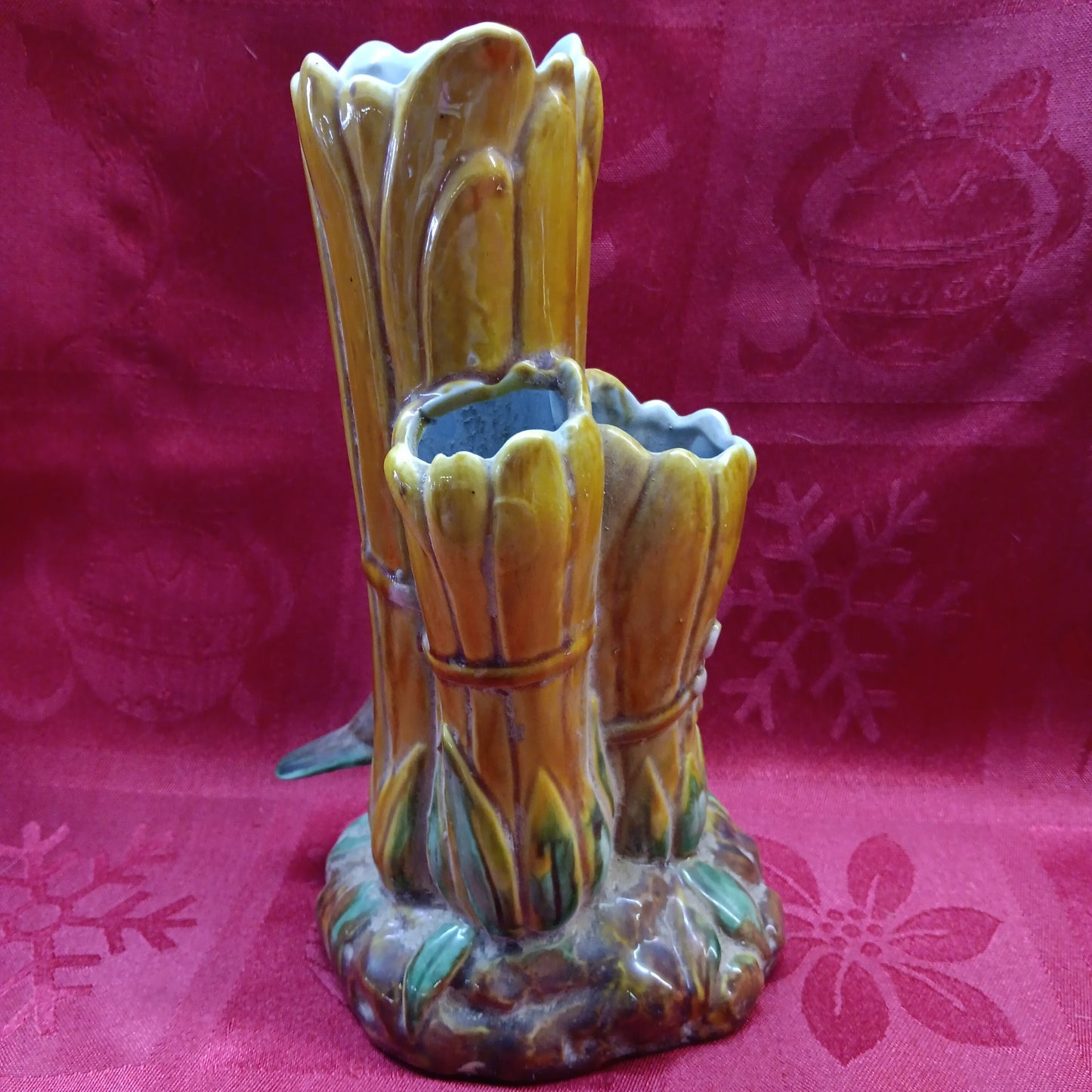 Fitz Floyd Majolica Blue Bird Bud Vase