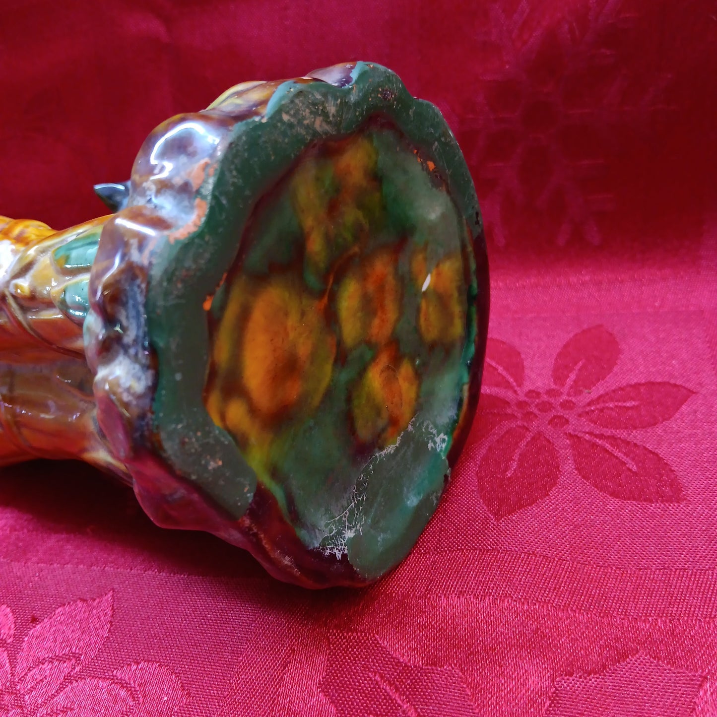 Fitz Floyd Majolica Blue Bird Bud Vase