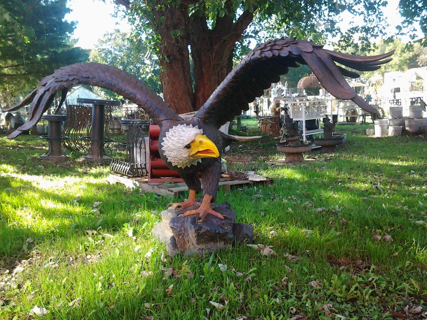 Fiberglass Statue - Poly-Resin Eagle Sculpture