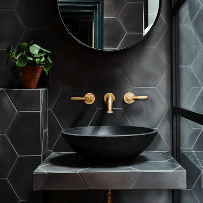 Ebony Black Hexagonal Tile