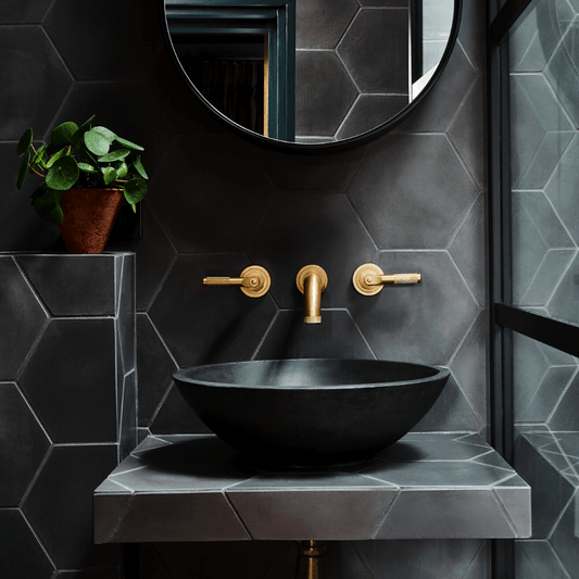 Ebony Black Hexagonal Tile