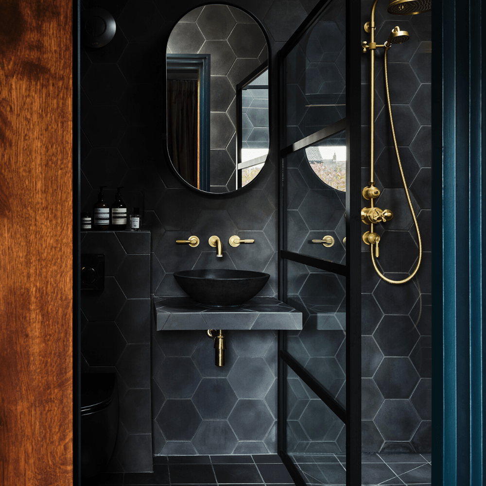 Ebony Black Hexagonal Tile