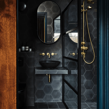Ebony Black Hexagonal Tile