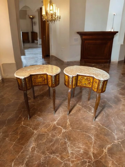 exquisite pair of Louis XV style side
