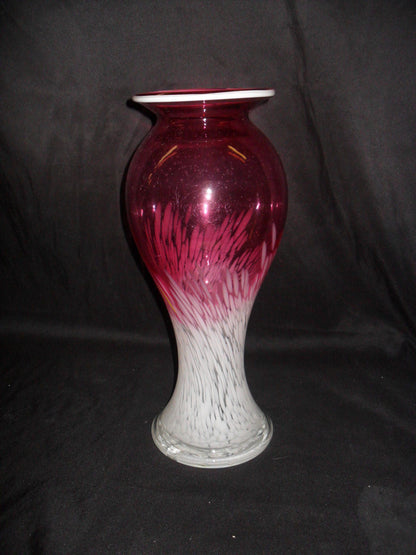 Glass Vase - Fenton Style Cranberry