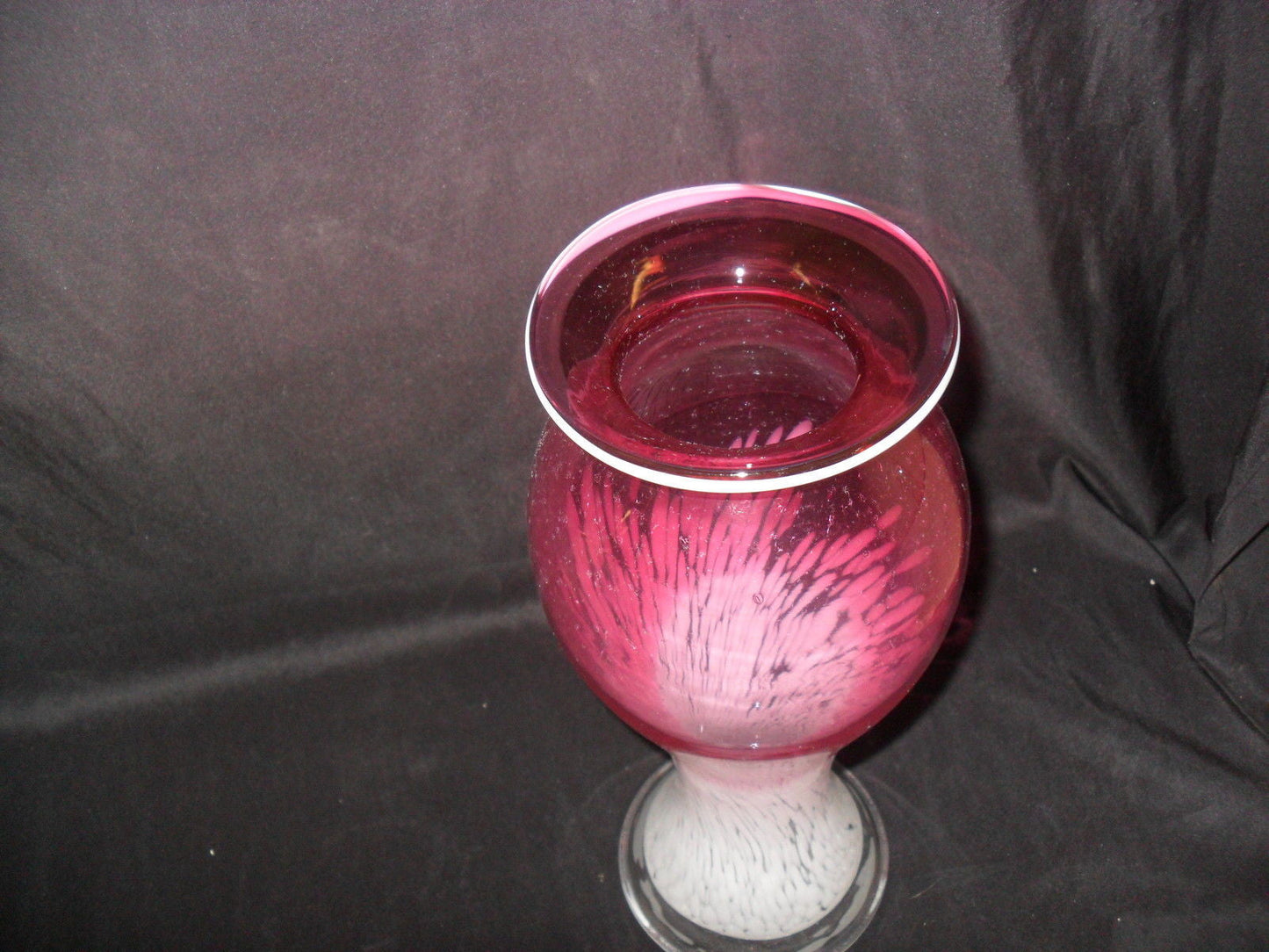 Glass Vase - Fenton Style Cranberry