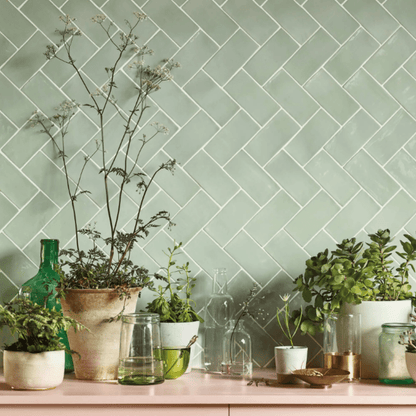 Fennel Glazed Metro Tile