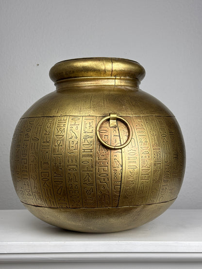 Egyptian Vase with Hieroglyphic (Metal)