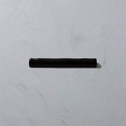 Black glazed trim tile