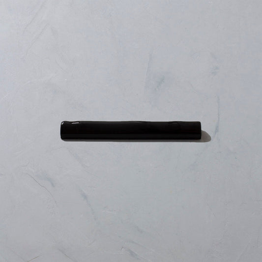 Black glazed trim tile