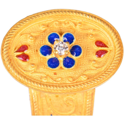 Anello Ovale in stile etrusco - Oro 18 KT