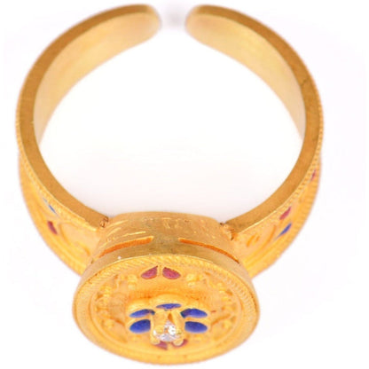 Anello Ovale in stile etrusco - Oro 18 KT