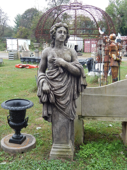 Fiberglass Statue - Pair Roman Stone Dust  Set Hand Carved