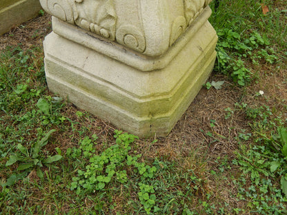 Driveway & Entrance Pediment -Pair Stone Dust Drive Way Pediment Hand Carved