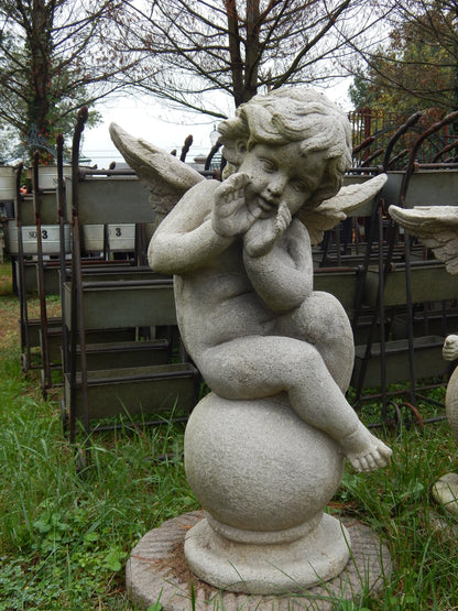 Fiberglass Statue - Set of 4 Cherub Angel Stone Dust