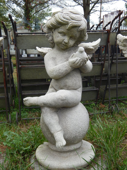Fiberglass Statue - Set of 4 Cherub Angel Stone Dust