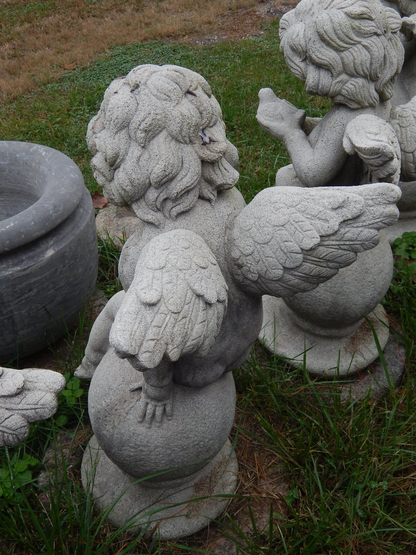 Fiberglass Statue - Set of 4 Cherub Angel Stone Dust