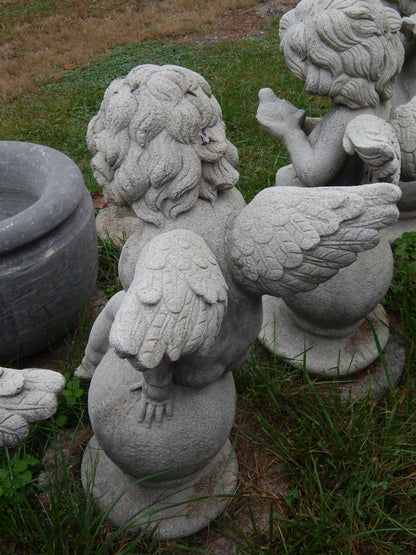 Fiberglass Statue - Set of 4 Cherub Angel Stone Dust