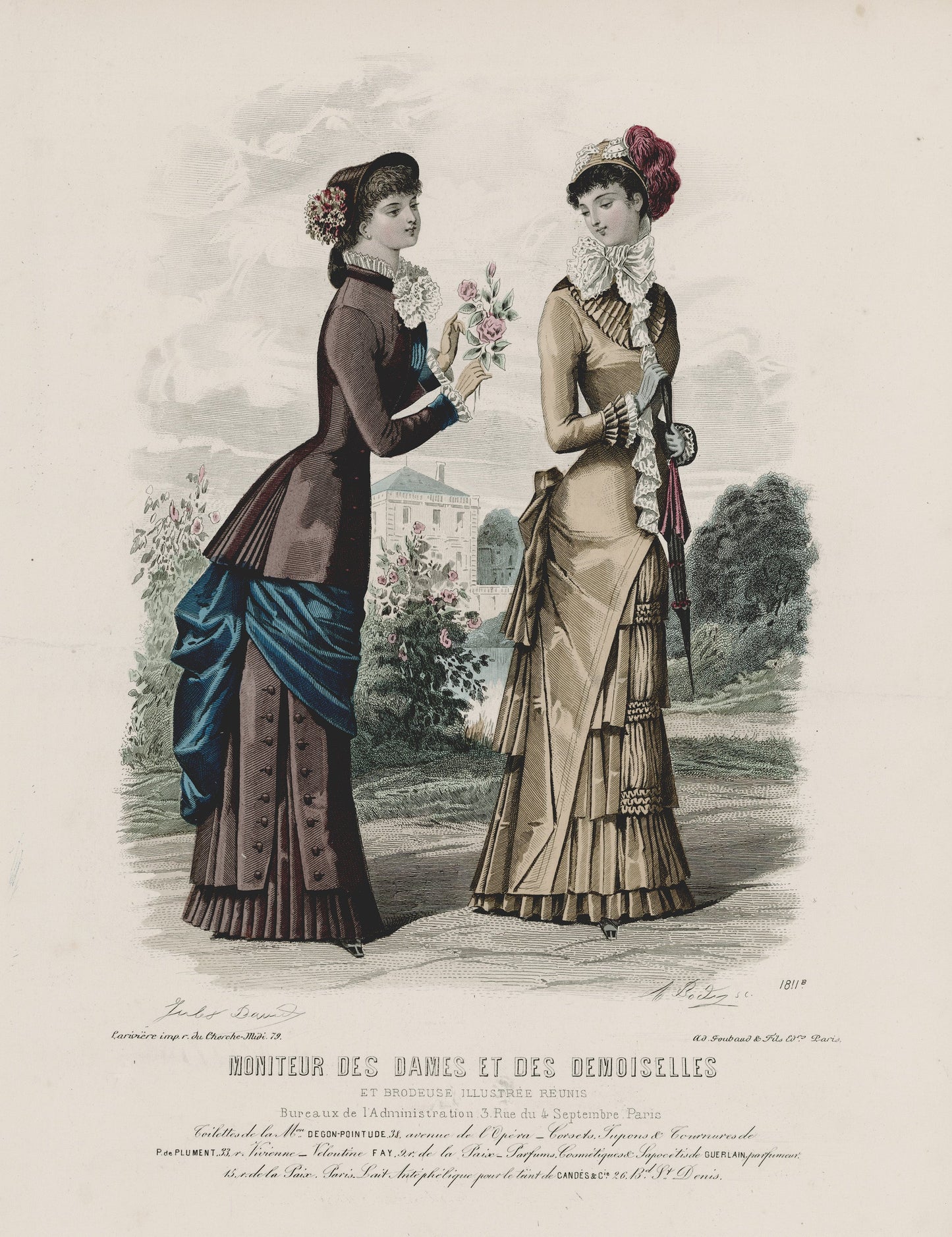 1878 Caricature sign de Mlle Des Granges