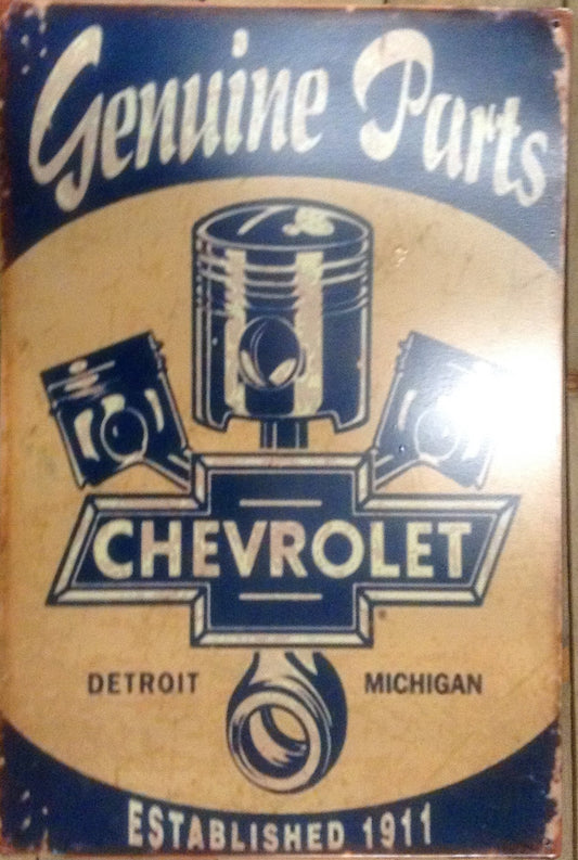 Flat Tin Sign - Chevrolet Genuine Parts