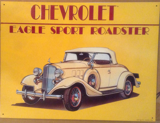 Flat Tin Sign - Chevrolet Eagle Sport Roadster