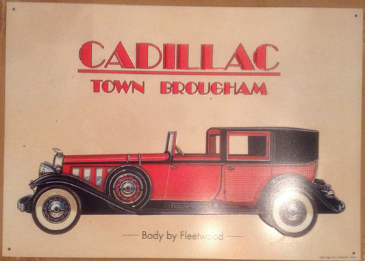 Flat Tin Sign - CADILLAC Town Brougham