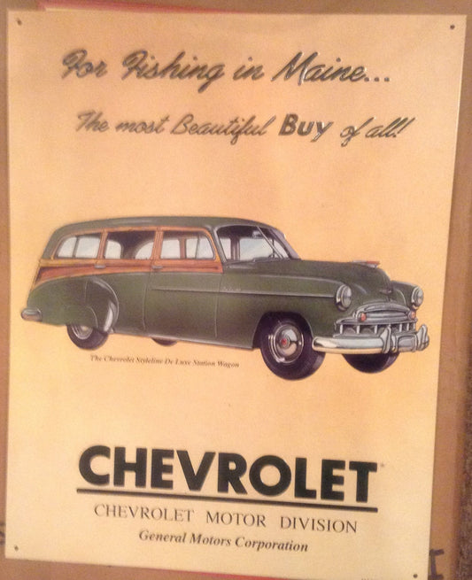 Flat Tin Sign - Chevrolet Motor Division