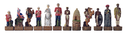 English vs Zulu Theme Chess Set