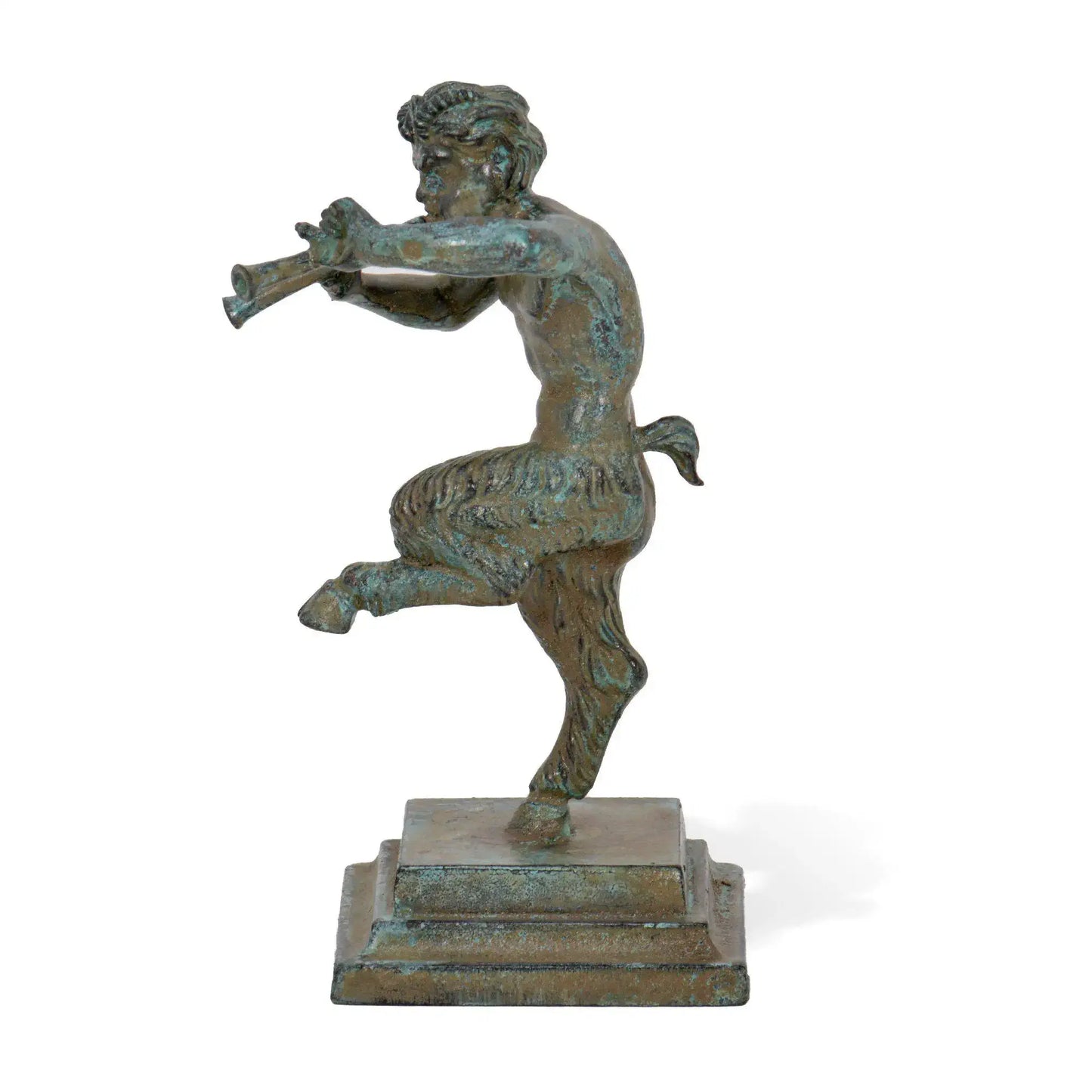 Satiro con Pifferi Statuetta in Bronzo