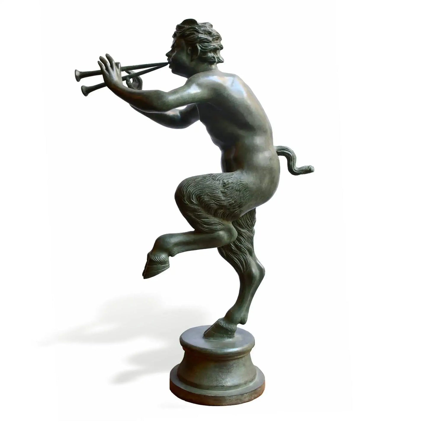 Statua in Bronzo del Fauno con Pifferi - Eleganza e Mitologia dell'Antica Roma