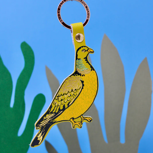 Feral Pigeon Key Fob - Acid Green