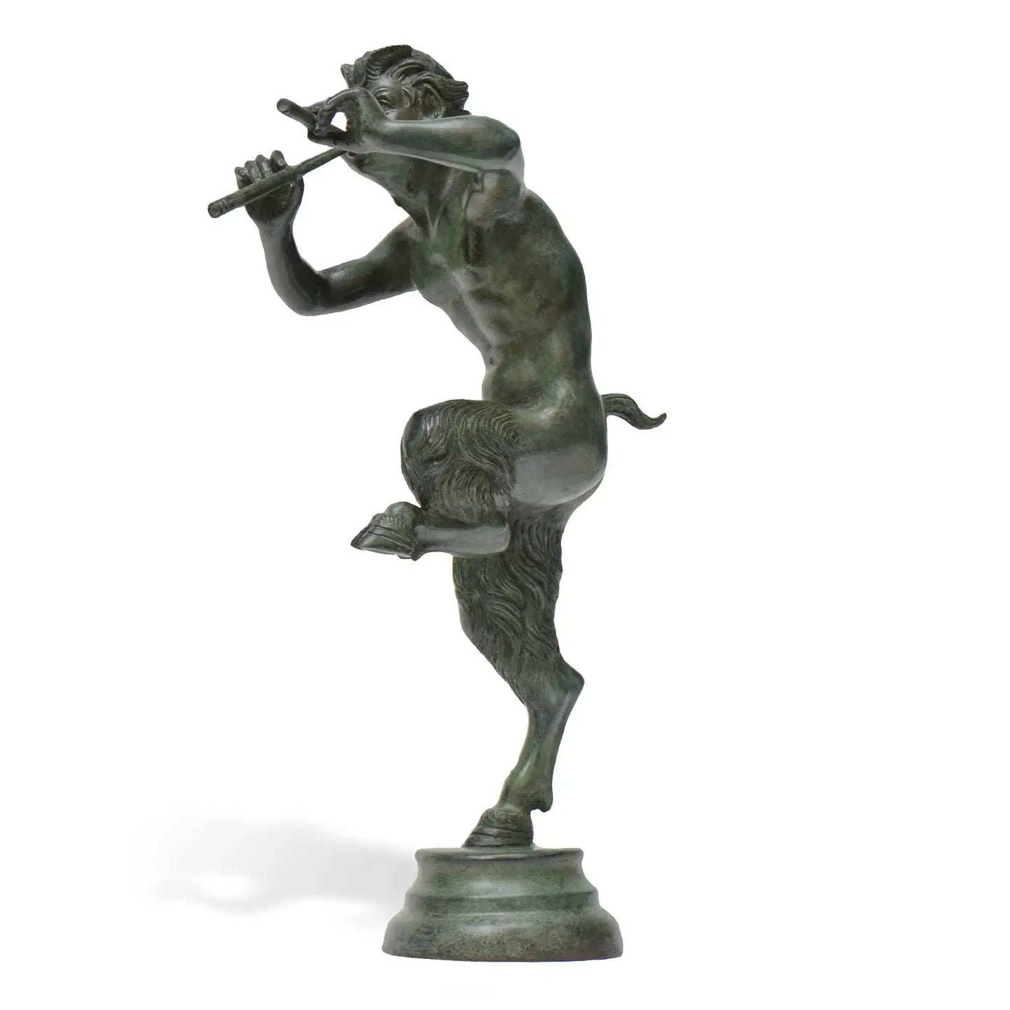 Statua in Bronzo del Fauno con Pifferi - Eleganza e Mitologia dell'Antica Roma