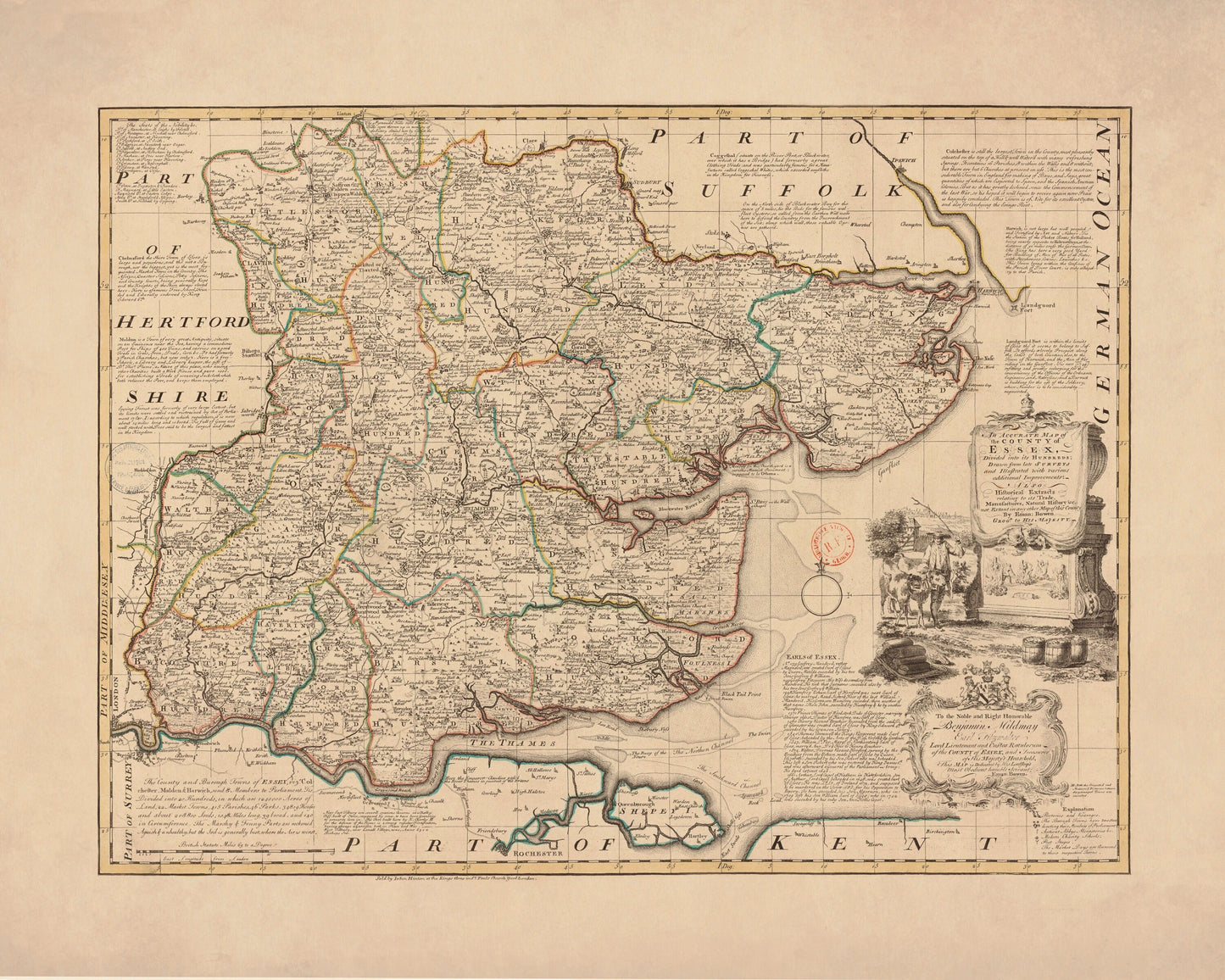 Essex Map dated 1750