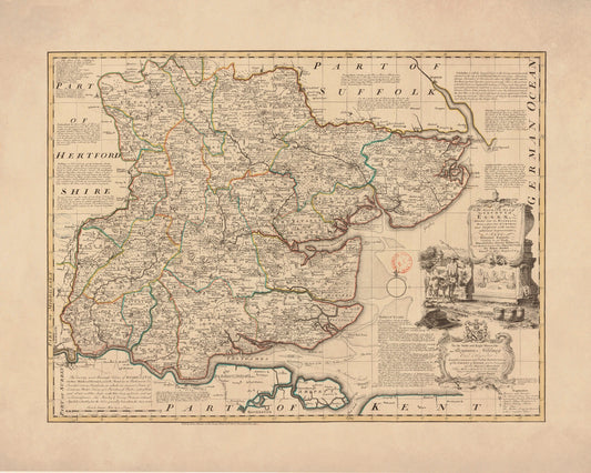 Essex Map dated 1750
