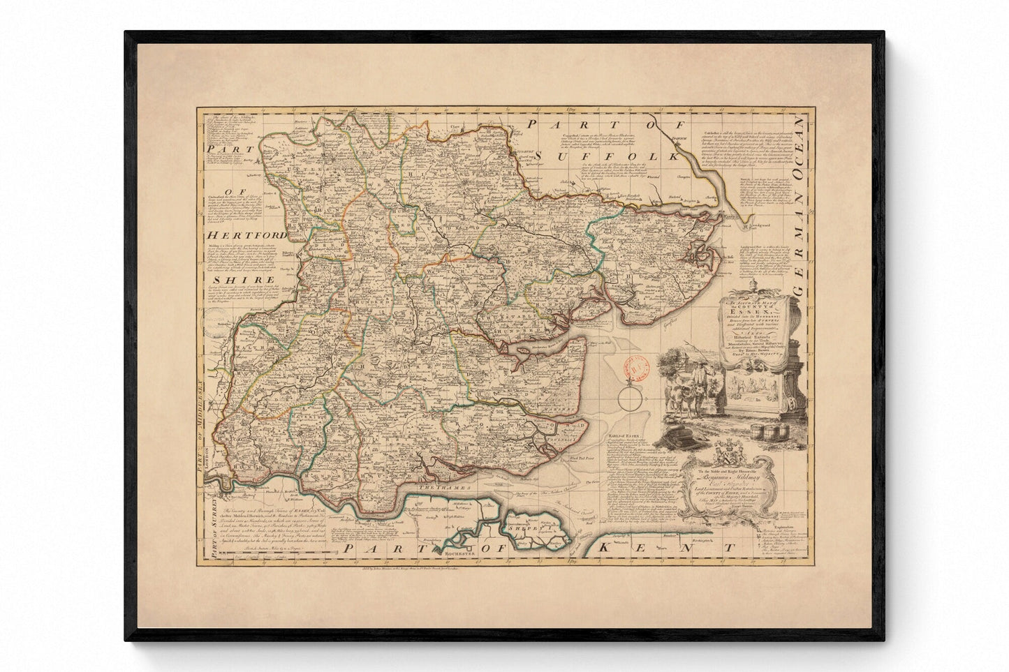 Essex Map dated 1750
