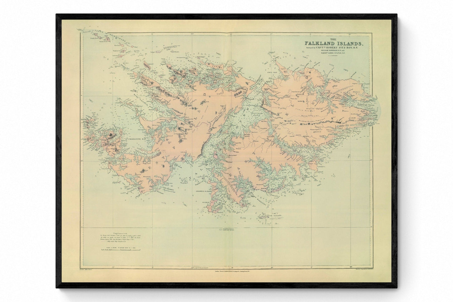 Falkland Islands Map 1901