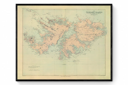Falkland Islands Map 1901