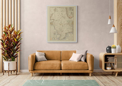 Fishermen's Chart of the North Sea Map 1920