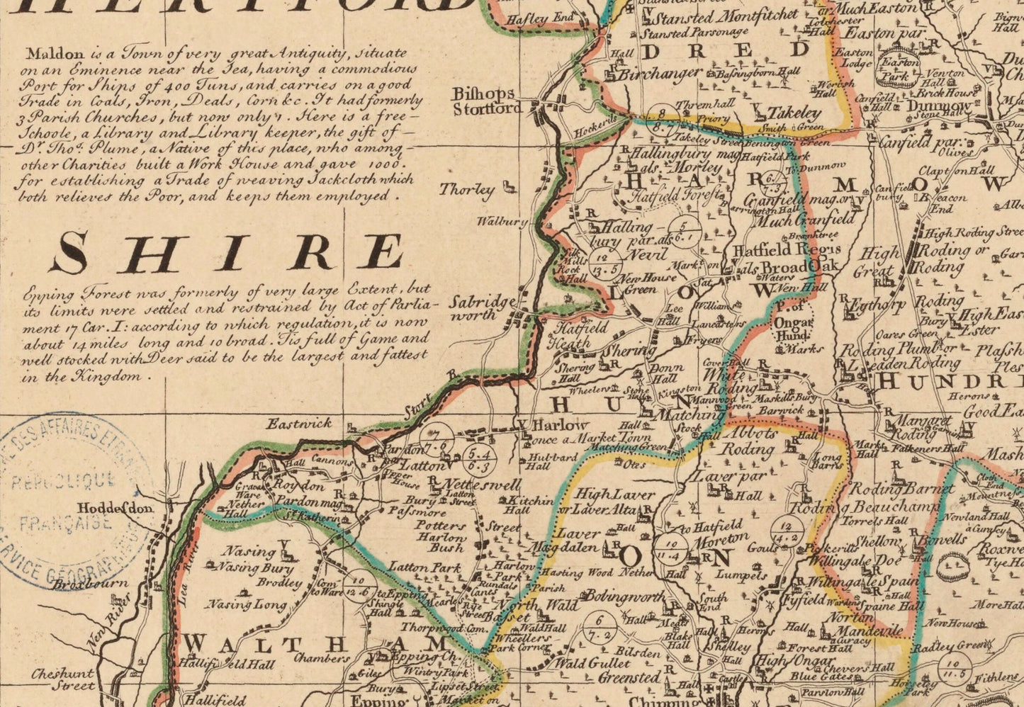Essex Map dated 1750