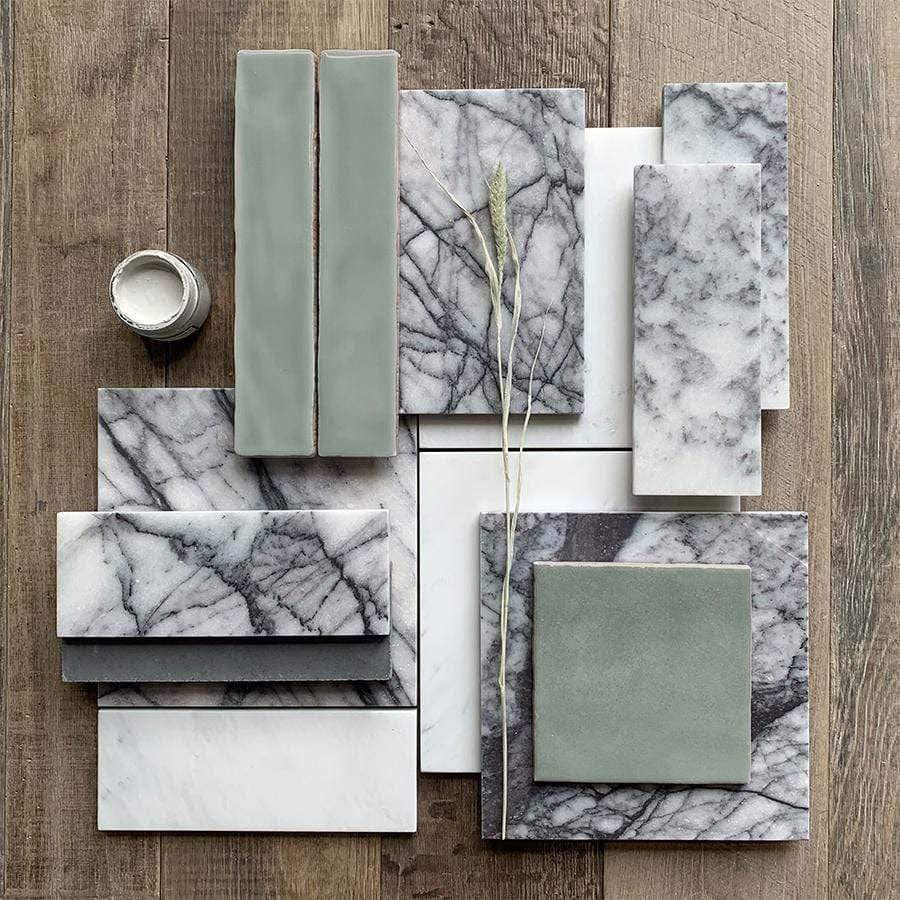 Fennel Glazed Skinny Metro Tile